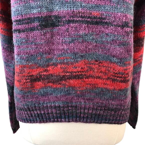 Aeropostale High-Low Sweater Crew Neckline Long Sleeves Size XL Purple - Picture 6 of 9